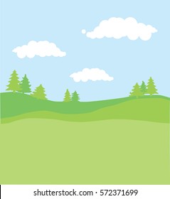 beautiful spring landscape fresh colors vector image