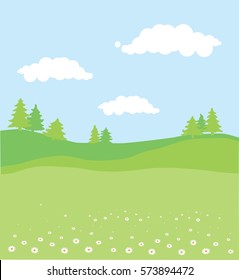 beautiful spring landscape fresh colors vector image