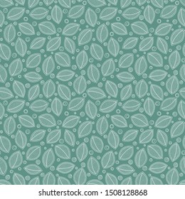 Beautiful spring leaves seamless pattern, hand drawn vector background. For textile or book covers, wallpapers, design, graphic art, printing, hobby, invitation. 