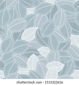 Hermosas hojas de resorte sin fisuras, fondo vectorial dibujado a mano. Para cubiertas textiles o libros, fondos de pantalla, diseño, arte gráfico, impresión, hobby, invitación. 