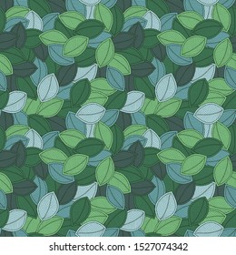 Beautiful spring leaves seamless pattern, hand drawn vector background. For textile or book covers, wallpapers, design, graphic art, printing, hobby, invitation. 