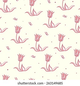 Beautiful spring seamless pattern.