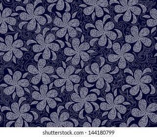 Beautiful spring vector seamless with simple daisy flowers. You can use any color of background.