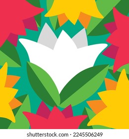 Hermosa plantilla de vectores de tulipán floral en primavera