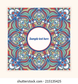 beautiful square card with abstract natural pattern and place for text