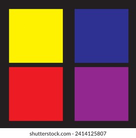  Beautiful Square with four colour 