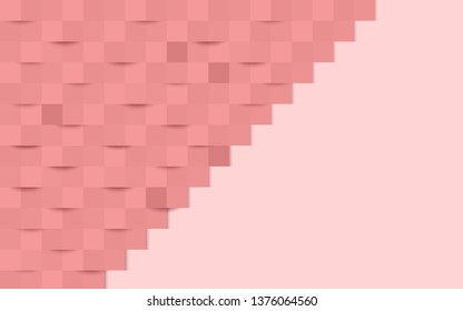  beautiful square pink geometric vector paper design  for background.