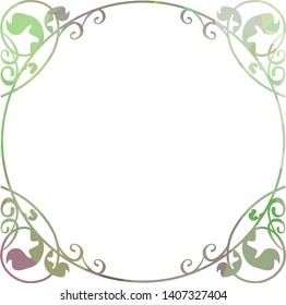 Beautiful square silhouette frame with mosaic triangular texture