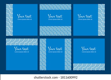beautiful square social media post with abstract wavy circle pattern decoration for business, greeting, invitation, promo, party etc