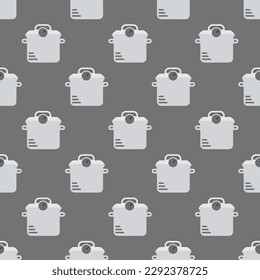 Beautiful square tile with an enthralling food portrait. Seamless pattern with pot  on inchworm background. Design for a striped rug.