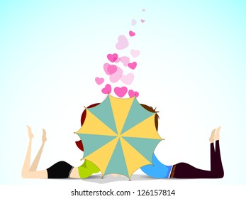 Beautiful St. Valentine's Day background, gift or greeting card with cute couples in love.