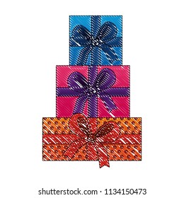 beautiful stacked gift boxes birthday