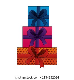 beautiful stacked gift boxes birthday