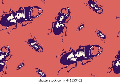 Beautiful stag beetle pattern