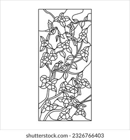 Beautiful Stained Glass Designs | Geometric File | Laser File flowers design