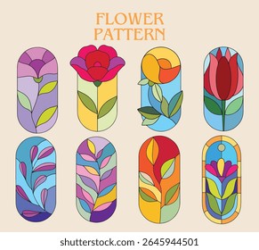 Beautiful Stained Glass Windows Art Illustration