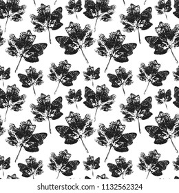 Beautiful Stamp of Leaf Pattern. Seamless.
