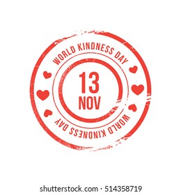 A beautiful stamp of world kindness day.