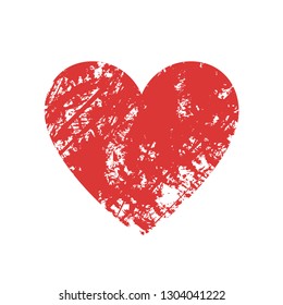 Beautiful Stamped Heart. Vector