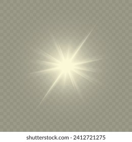 A beautiful star on a transparent background. Vector illustration