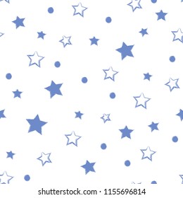 Beautiful Star Pattern. Endless Shape. Christmas Background.