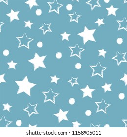 Beautiful Star Pattern. Endless Shape. Christmas Background.