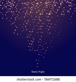 beautiful starry night glitter background