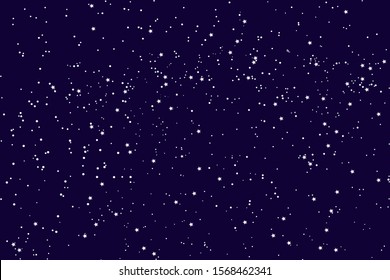 Beautiful Starry sky, abstract background. Stars and constellations on dark blue background