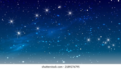 beautiful starry sky constellations Ursa Minor and Ursa Major space astronomy shining stars night clear