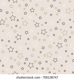 Beautiful stars. Seamless pattern for design. Cute background. Vector illustration.