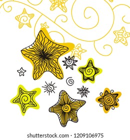 Beautiful stars. Vector illustration