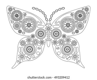 Steampunk Coloring Pages Stock Vectors Images Vector Art Shutterstock