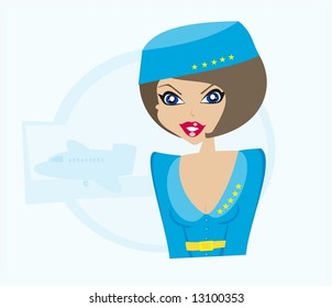 beautiful stewardess