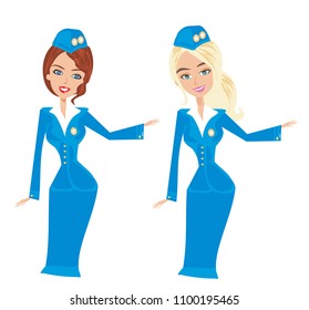 Beautiful stewardess set