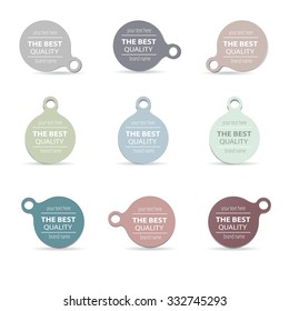 Beautiful stickers set in vector. Sale stickers with shadows. Labels, tags