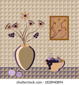 beautiful still life and background of triangles