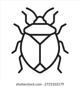 A beautiful stink bug silhouette vector design