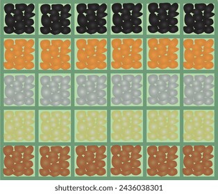 Beautiful stones are the wallpaper on the wall.