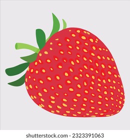 A beautiful strawberry fruit. Vector artwork.