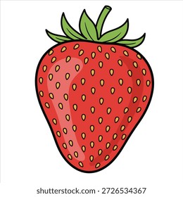 Um belo projeto de vetor de ilustração de morango