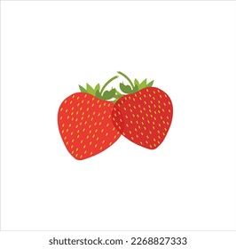 La hermosa obra de arte vectorial de fresa.