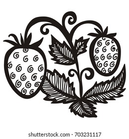 Beautiful strawberry. Vector illustration.