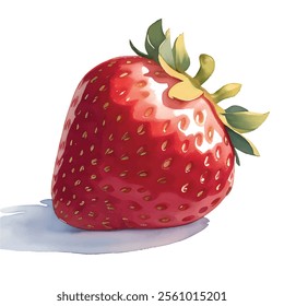 Beautiful Strawberry Watercolor Art Work