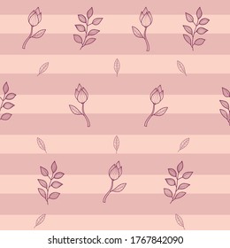 Beautiful strip floral seamless pattern design. Great for summer fabric, scrapbooking, wallpaper, giftwrap. Suraface pattern design