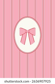 Beautiful striped pattern with frame. Vector illustration.