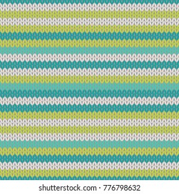 Beautiful stripped seamless vector pattern, imitating knitted fabric