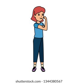 beautiful strong woman avatar character