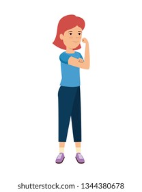 beautiful strong woman avatar character