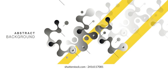 Beautiful structure of DNA molecule. Connect circles Line art pattern with network dots and lines. Concept design. Vector background