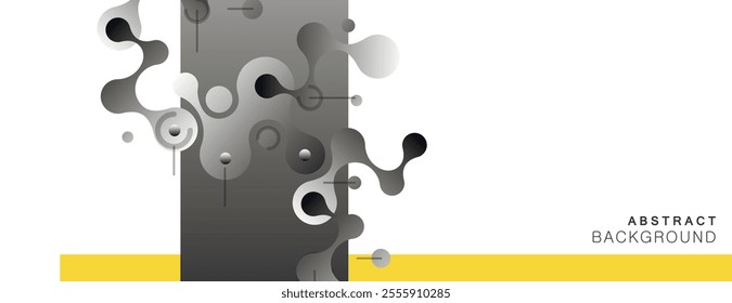 Beautiful structure of DNA molecule. Connect circles Line art pattern with network dots and lines. Concept design. Vector background